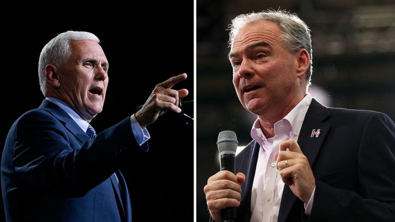 L: Republican vice presidential nominee Mike Pence speaks at a campaign rally Aug. 31 in Phoenix. R: Democratic vice presidential nominee Tim Kaine speaks at a campaign event Aug. 1 in Richmond, Va. L: Republican vice presidential nominee Mike Pence speaks at a campaign rally Aug. 31 in Phoenix. R: Democratic vice presidential nominee Tim Kaine speaks at a campaign event Aug. 1 in Richmond, Va.