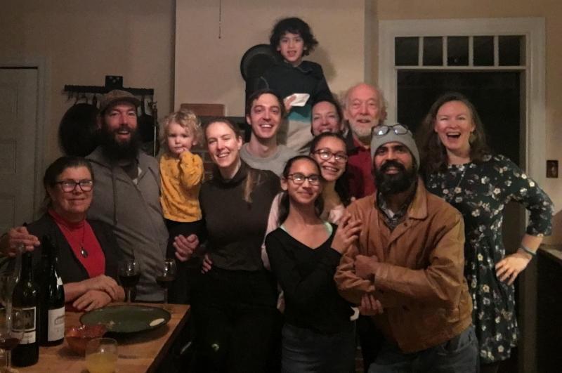 Jasmine Surti (far right) and three generations of her family celebrating Thanksgiving in Philadelphia in 2018. From left, front: Louise Aucott, Gabe Aucott with Juniper Chamberlin, Rachel Aucott, Sandhya Surti, Anjali Surti, Hemant Surti, Jasmine Surti 2 Jasmine Surti (far right) and three generations of her family celebrating Thanksgiving in Philadelphia in 2018. From left, front: Louise Aucott, Gabe Aucott with Juniper Chamberlin, Rachel Aucott, Sandhya Surti, Anjali Surti, Hemant Surti, Jasmine Surti 2