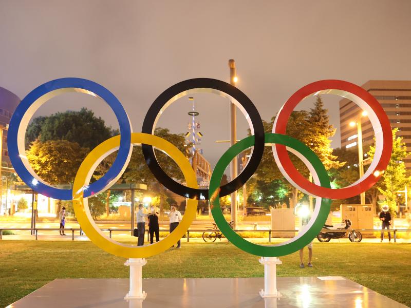 The Olympic rings at Odori Park in Sapporo Hokkaido, Japan on Tuesday. The Olympic rings at Odori Park in Sapporo Hokkaido, Japan on Tuesday.