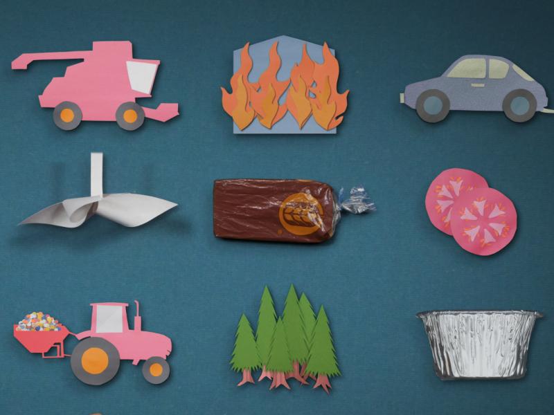 Elements from Skunk Bear's latest video on the past life of a sandwich. Elements from Skunk Bear's latest video on the past life of a sandwich.