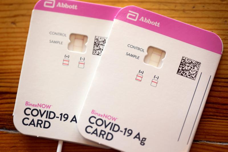 At-home rapid COVID-19 tests, like this one from Abbott, can be difficult to find and cost-prohibitive for some families. At-home rapid COVID-19 tests, like this one from Abbott, can be difficult to find and cost-prohibitive for some families.
