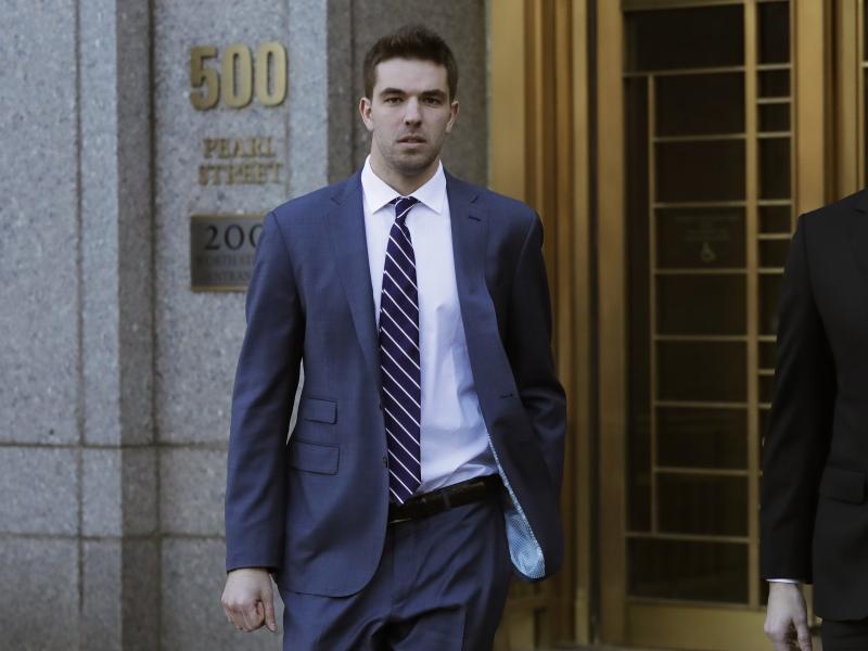 Billy McFarland, pictured leaving federal court in March 2018, was sentenced to six years in prison after pleading guilty to fraud charges related to the failed Fyre Festival. Ticket holders and event organizers reached a settlement in a class-action suit Billy McFarland, pictured leaving federal court in March 2018, was sentenced to six years in prison after pleading guilty to fraud charges related to the failed Fyre Festival. Ticket holders and event organizers reached a settlement in a class-action suit