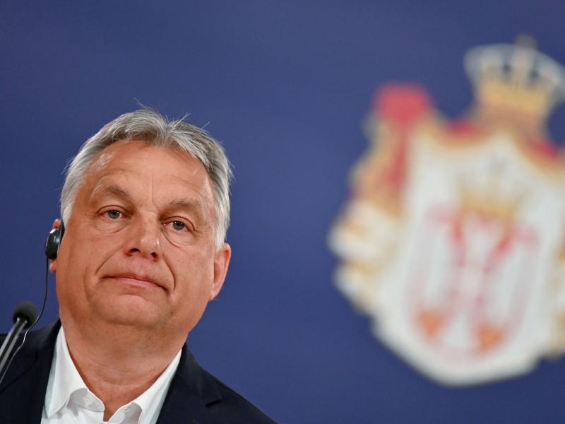 Hungarian Prime Minister Viktor Orbán at a news conference on May 15. Hungarian Prime Minister Viktor Orbán at a news conference on May 15.