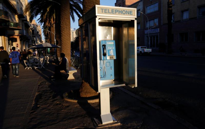 A public telephone booth in Asmara, Eritrea. Ethiopians and Eritreans are calling each other this week as phone lines that had been dormant for decades came to life. A public telephone booth in Asmara, Eritrea. Ethiopians and Eritreans are calling each other this week as phone lines that had been dormant for decades came to life.