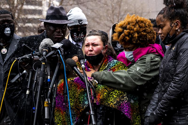 Katie Wright, mother of Daunte, broke into tears Tuesday recounting her last conversation with her son, who called her for advice after being pulled over by police. An officer shot him shortly after. Katie Wright, mother of Daunte, broke into tears Tuesday recounting her last conversation with her son, who called her for advice after being pulled over by police. An officer shot him shortly after.