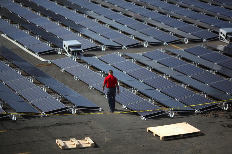 These solar panels were set up by Tesla at the San Juan Children's Hospital after the island was hit by Hurricane Maria. These solar panels were set up by Tesla at the San Juan Children's Hospital after the island was hit by Hurricane Maria.