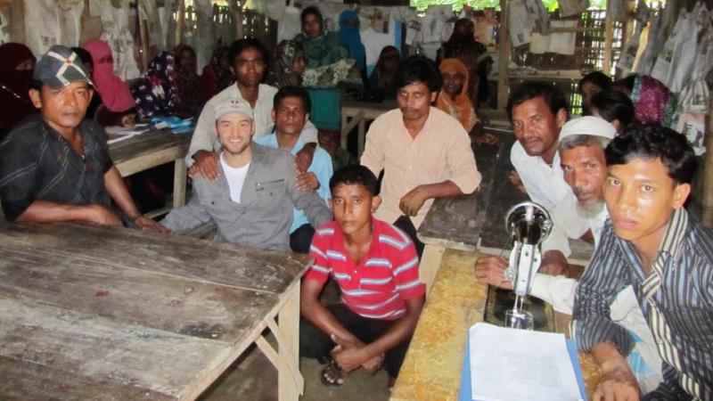 Poet Cameron Conaway (left, in gray cap) visits malaria-hit areas in the Chittagong Tract Hills, Bangladesh, in June 2012. Poet Cameron Conaway (left, in gray cap) visits malaria-hit areas in the Chittagong Tract Hills, Bangladesh, in June 2012.