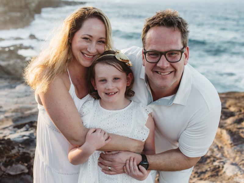 Nathan Bieck with his wife Ashley and 9-year-old daughter Maddie. Since being furloughed in the pandemic, Bieck has become Teacher Dad, helping Maddie with virtual school while job searching himself. Nathan Bieck with his wife Ashley and 9-year-old daughter Maddie. Since being furloughed in the pandemic, Bieck has become Teacher Dad, helping Maddie with virtual school while job searching himself.