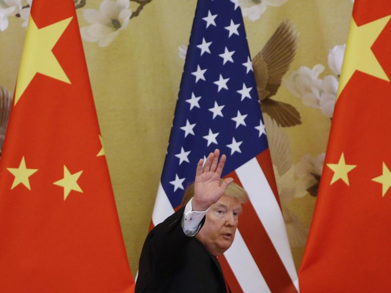 President Trump joined Chinese President Xi Jinping at the Great Hall of the People on Nov. 9 in Beijing. President Trump joined Chinese President Xi Jinping at the Great Hall of the People on Nov. 9 in Beijing.
