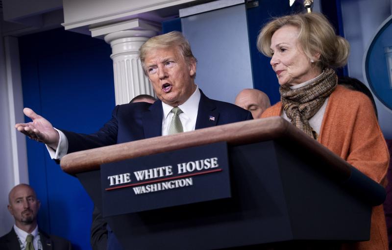 Dr. Deborah Birx, who coordinates the White House Coronavirus Task Force, criticized a test "where 50% or 47% are false positives" at a briefing on March 17. Dr. Deborah Birx, who coordinates the White House Coronavirus Task Force, criticized a test "where 50% or 47% are false positives" at a briefing on March 17.