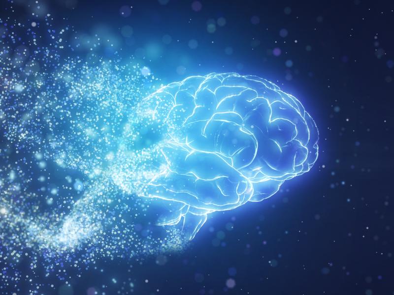 Artificial intelligence brain by particle form. Artificial intelligence brain by particle form.