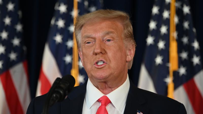 President Trump speaks during a news conference in Bedminster, N.J., on Saturday. President Trump speaks during a news conference in Bedminster, N.J., on Saturday.