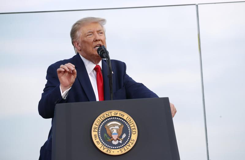 President Trump speaks during the Fourth of July "Salute to America" event on the South Lawn of the White House, on Saturday. President Trump speaks during the Fourth of July "Salute to America" event on the South Lawn of the White House, on Saturday.