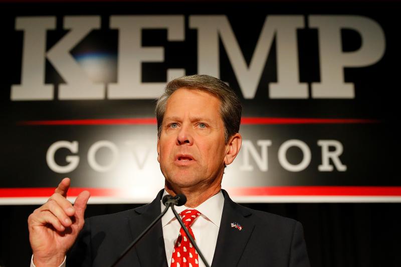 Republican gubernatorial candidate Brian Kemp has declared victory in a closely-fought race with Democrat Stacey Abrams that included accusations he abused his office to win the election. Republican gubernatorial candidate Brian Kemp has declared victory in a closely-fought race with Democrat Stacey Abrams that included accusations he abused his office to win the election.