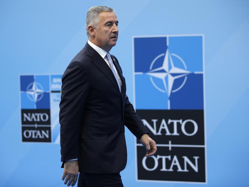 Montenegro's President Milo Djukanovic arrives for a summit of heads of state and government at NATO headquarters in Brussels earlier this month. Montenegro's President Milo Djukanovic arrives for a summit of heads of state and government at NATO headquarters in Brussels earlier this month.