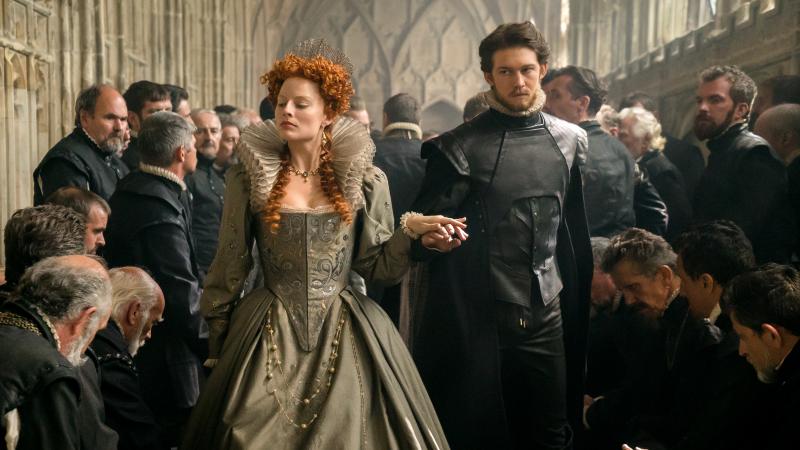 Two queens stand before me: Margot Robbie stars as Elizabeth I and Joe Alwyn as Robert Dudley in Mary Queen of Scots. Two queens stand before me: Margot Robbie stars as Elizabeth I and Joe Alwyn as Robert Dudley in Mary Queen of Scots.