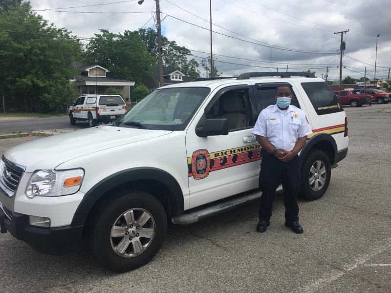 Lt. Travis Stokes, a firefighter in Richmond, Va., is helping to lead an effort to distribute protective equipment to residents of low-income and minority neighborhoods. Lt. Travis Stokes, a firefighter in Richmond, Va., is helping to lead an effort to distribute protective equipment to residents of low-income and minority neighborhoods.