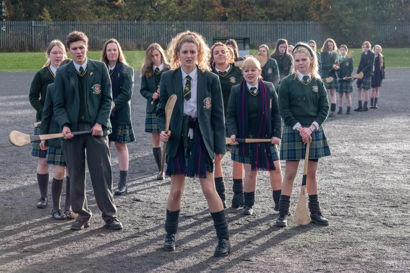 Derry Girls follows five teenagers in a Catholic school in Northern Ireland during the 1990s. "This show, it's very Derry, in all the right ways," says Derry Girls fan Gilly Campbell. "It's put Northern Ireland on the map for all the right reasons." Derry Girls follows five teenagers in a Catholic school in Northern Ireland during the 1990s. "This show, it's very Derry, in all the right ways," says Derry Girls fan Gilly Campbell. "It's put Northern Ireland on the map for all the right reasons."