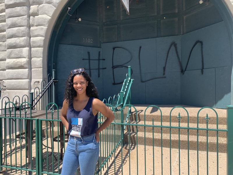 Morgann Freeman, an activist in Omaha, Neb., ran for Congress last year. She says the best way to bring about change is through the ballot box. Morgann Freeman, an activist in Omaha, Neb., ran for Congress last year. She says the best way to bring about change is through the ballot box.