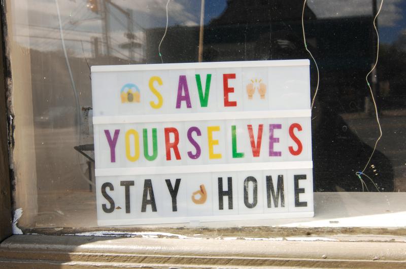 A mid-April sign in Philadelphia reminds passersby that current social distancing measures are for their own good. A mid-April sign in Philadelphia reminds passersby that current social distancing measures are for their own good.