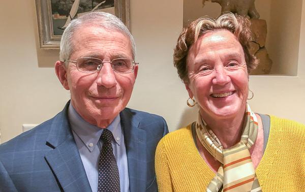 Anthony Fauci and his wife, Christine Grady, spoke for a StoryCorps interview in Maryland on Nov. 17. He says he'll miss seeing their daughters this Thanksgiving, but he's proud of their decision to not join them. Anthony Fauci and his wife, Christine Grady, spoke for a StoryCorps interview in Maryland on Nov. 17. He says he'll miss seeing their daughters this Thanksgiving, but he's proud of their decision to not join them.