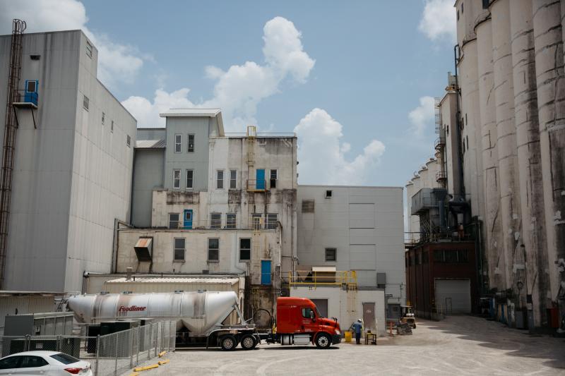The industrial complex in Carthage where many Latinx residents work is a half-mile walk from the town square. The industrial complex in Carthage where many Latinx residents work is a half-mile walk from the town square.