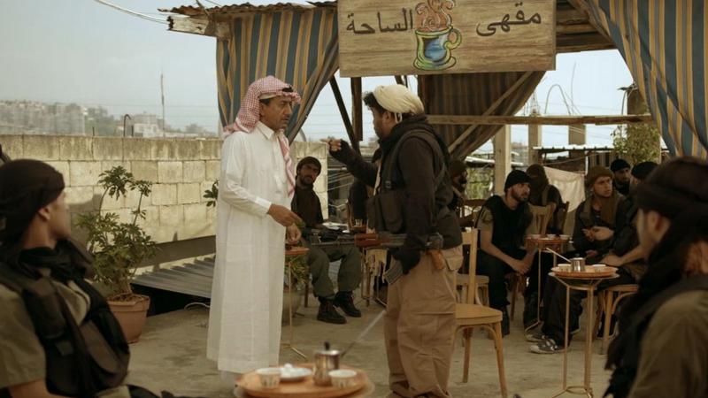 Saudi actor Nasser al-Qasabi, at left, appears in a scene from his TV show Selfie, which satirizes ISIS. He's received death threats in reaction to the series, which airs on a Saudi-owned channel. Saudi actor Nasser al-Qasabi, at left, appears in a scene from his TV show Selfie, which satirizes ISIS. He's received death threats in reaction to the series, which airs on a Saudi-owned channel.