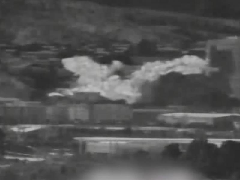 An image from a thermal observation device shows the explosion of an inter-Korean liaison office building in North Korea's Kaesong as seen from Paju, South Korea, on Tuesday. An image from a thermal observation device shows the explosion of an inter-Korean liaison office building in North Korea's Kaesong as seen from Paju, South Korea, on Tuesday.