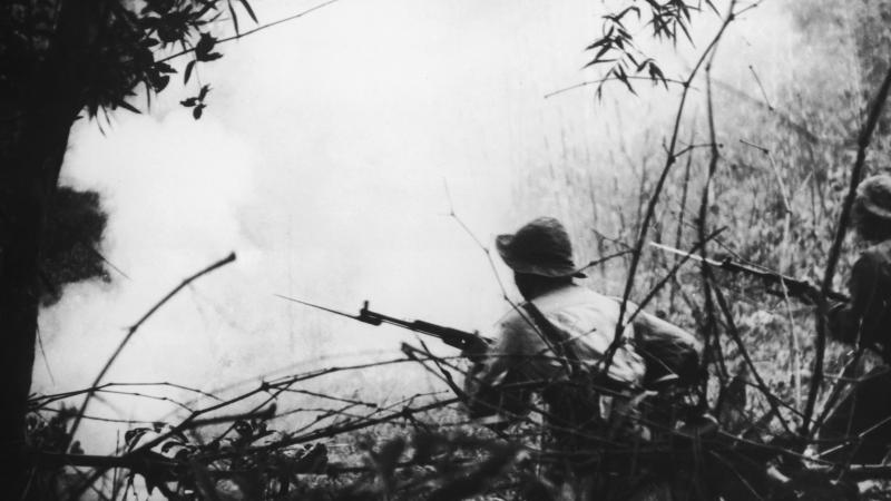 Viet Cong soldiers going into battle near Hue during the Vietnam War, circa 1968. Years later, the war shaped how Ocean Vuong grew up. Viet Cong soldiers going into battle near Hue during the Vietnam War, circa 1968. Years later, the war shaped how Ocean Vuong grew up.