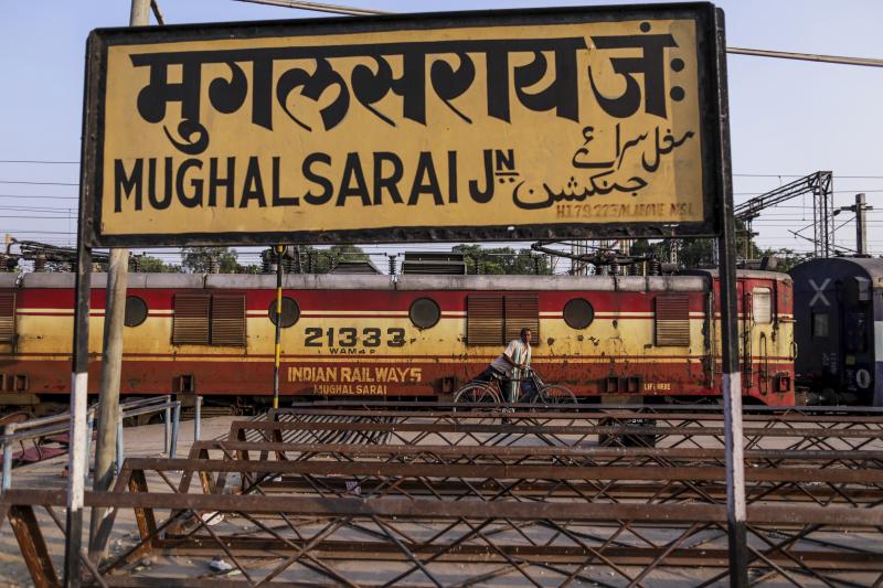 The name of India's Mughalsarai railway station, near Varanasi, was changed last year to Deen Dayal Upadhyaya, for a right-wing Hindu leader who died there in 1968. The name of India's Mughalsarai railway station, near Varanasi, was changed last year to Deen Dayal Upadhyaya, for a right-wing Hindu leader who died there in 1968.