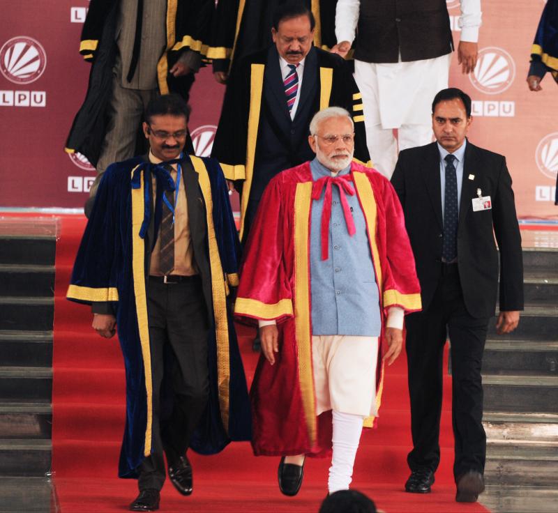 Prime Minister Narendra Modi (center) attends the opening of the 106th Indian Science Congress at Lovely Professional University on last week in Jalandhar, India. Prime Minister Narendra Modi (center) attends the opening of the 106th Indian Science Congress at Lovely Professional University on last week in Jalandhar, India.