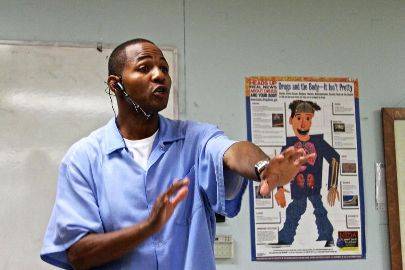 Curtis Carroll — also known as "Wall Street" — teaches prisoners at San Quentin State Prison about stocks. Curtis Carroll — also known as "Wall Street" — teaches prisoners at San Quentin State Prison about stocks.