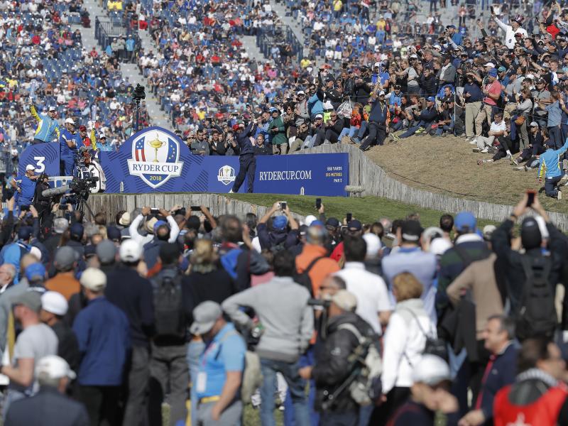 Tiger Woods tees off at the 2018 Ryder Cup in France. The biennial tournament, previously scheduled for this year, has been postponed to 2021. Tiger Woods tees off at the 2018 Ryder Cup in France. The biennial tournament, previously scheduled for this year, has been postponed to 2021.