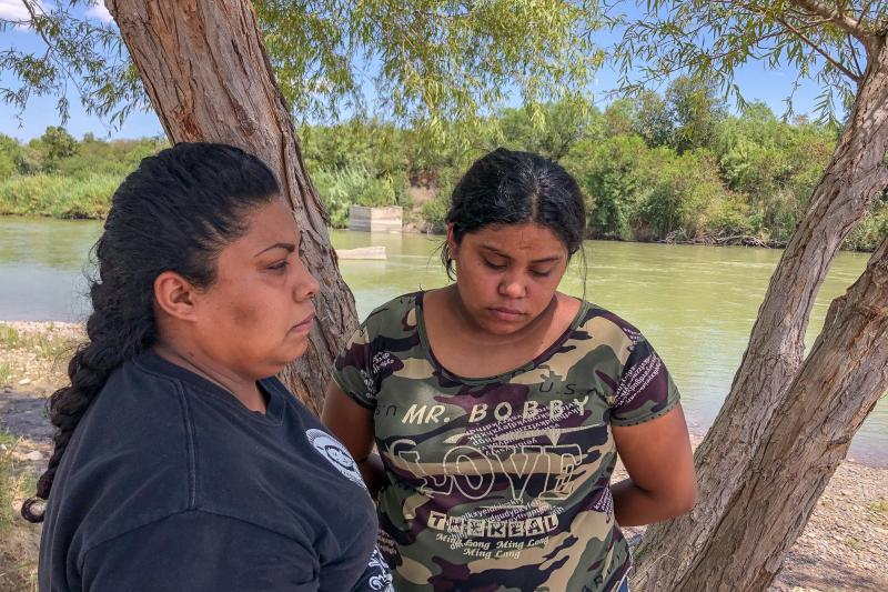 Nora Isabel Gallegos, left, stands with her daughter Priscila Arévalo in the riverside park in Nuevo Laredo, Mexico, where her husband Guillermo was killed by the Border Patrol seven years ago. Nora Isabel Gallegos, left, stands with her daughter Priscila Arévalo in the riverside park in Nuevo Laredo, Mexico, where her husband Guillermo was killed by the Border Patrol seven years ago.