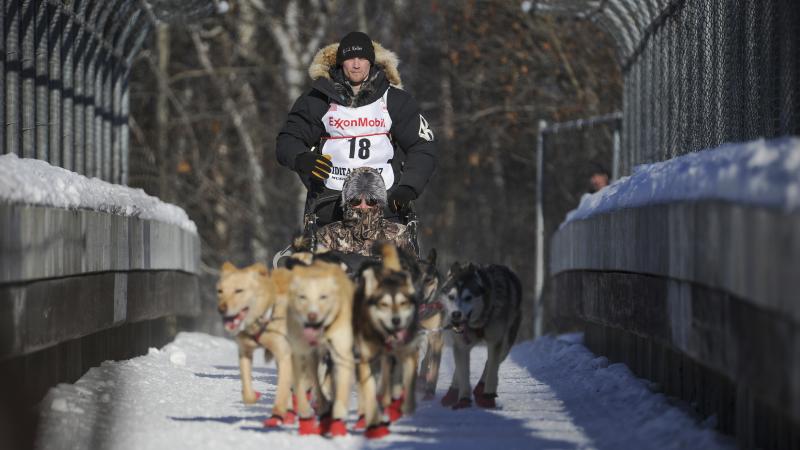 Four-time and defending champion Dallas Seavey mushes during the ceremonial start of the Iditarod Trail Sled Dog Race in Anchorage, Alaska, on March 4. Seavey has faced recent accusations of doping, which he denies, and animal cruelty, which local officia Four-time and defending champion Dallas Seavey mushes during the ceremonial start of the Iditarod Trail Sled Dog Race in Anchorage, Alaska, on March 4. Seavey has faced recent accusations of doping, which he denies, and animal cruelty, which local officia