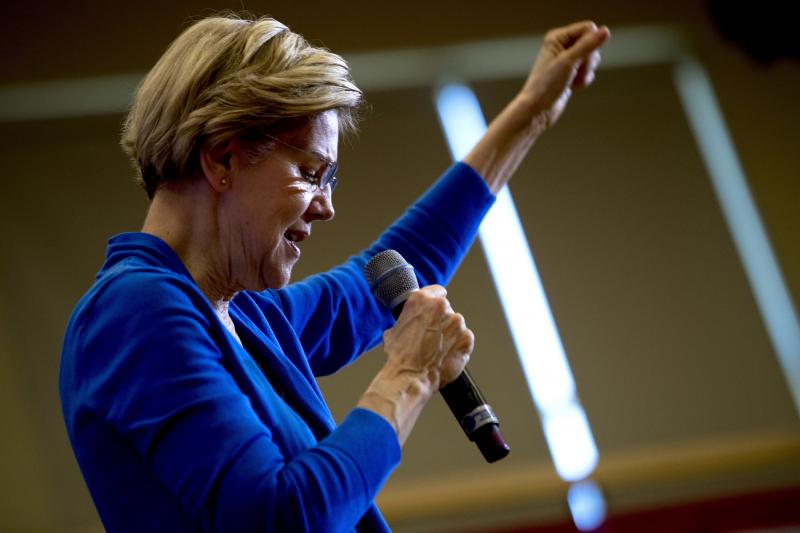 Democratic presidential candidate Sen. Elizabeth Warren, D-Mass., speaks at a campaign stop at Nashua Community College in Nashua, N.H. Democratic presidential candidate Sen. Elizabeth Warren, D-Mass., speaks at a campaign stop at Nashua Community College in Nashua, N.H.