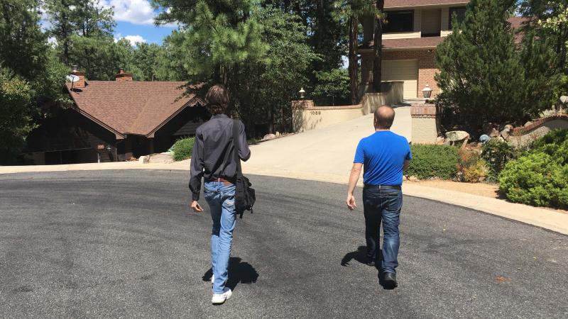 Democratic volunteers John Duncan (right) and Nathaniel Hauschild (left) canvass in Prescott, Ariz. Democratic volunteers John Duncan (right) and Nathaniel Hauschild (left) canvass in Prescott, Ariz.