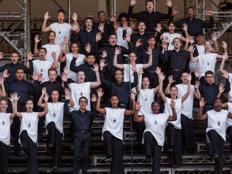 The Young People's Chorus of New York City, performing back in better times. The Young People's Chorus of New York City, performing back in better times.