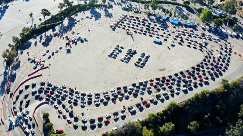 Cars are lined up at Dodger Stadium in Los Angeles for coronavirus testing. Nearly 2 million people are getting tested a day in the U.S. A new analysis shows millions more are needed to protect the most vulnerable. Cars are lined up at Dodger Stadium in Los Angeles for coronavirus testing. Nearly 2 million people are getting tested a day in the U.S. A new analysis shows millions more are needed to protect the most vulnerable.