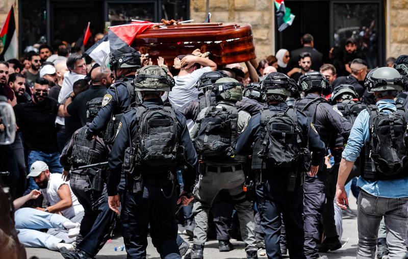 Israel's police chief orders an investigation into officers' conduct during Friday's funeral of Al Jazeera journalist Shireen Abu Akleh, who was killed while covering an Israeli arrest raid in a Palestinian refugee camp. Israel's police chief orders an investigation into officers' conduct during Friday's funeral of Al Jazeera journalist Shireen Abu Akleh, who was killed while covering an Israeli arrest raid in a Palestinian refugee camp.