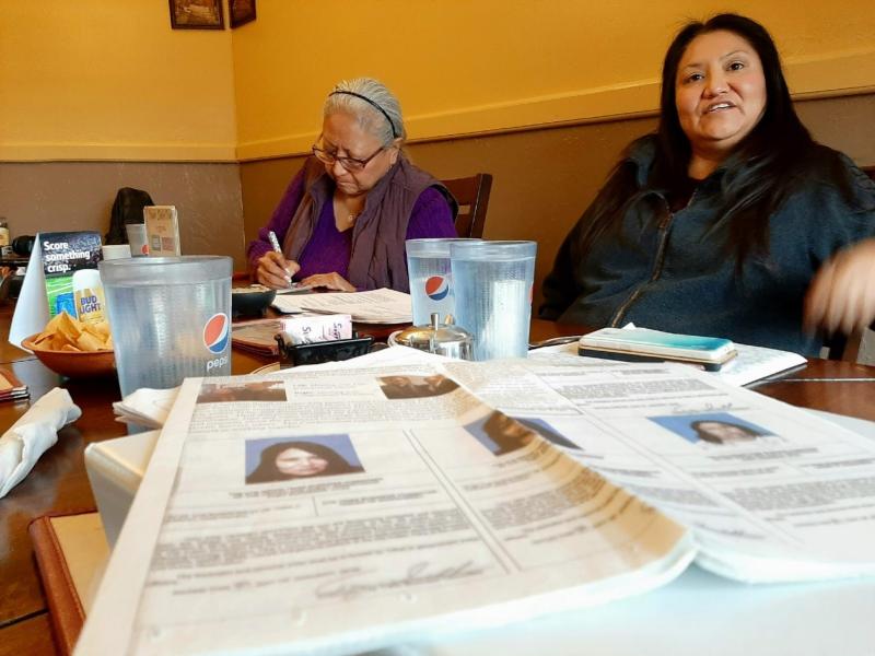 Angelita Chegup (left) and Tara Amboh are among four women banished from their reservation for what they say are political reasons. They're now suing the Ute Tribe in Utah. Angelita Chegup (left) and Tara Amboh are among four women banished from their reservation for what they say are political reasons. They're now suing the Ute Tribe in Utah.