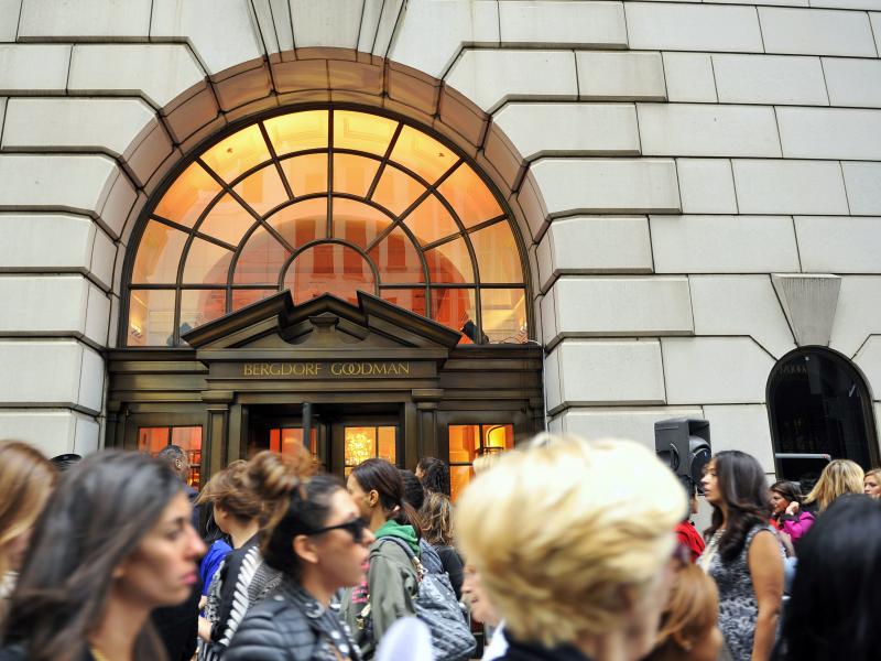 Customers line up to enter the Bergdorf Goodman store in New York City in this 2010 file photo. Advice columnist E. Jean Carroll claims President Trump sexually assaulted her in a dressing room at the Manhattan department store in the '90s. Customers line up to enter the Bergdorf Goodman store in New York City in this 2010 file photo. Advice columnist E. Jean Carroll claims President Trump sexually assaulted her in a dressing room at the Manhattan department store in the '90s.