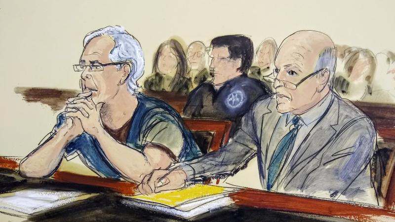 In this courtroom artist's sketch, defendant Jeffrey Epstein (left) and his attorney Martin Weinberg listen during a bail hearing Monday in federal court in New York. On Thursday, a judge said Epstein should remain in detention. In this courtroom artist's sketch, defendant Jeffrey Epstein (left) and his attorney Martin Weinberg listen during a bail hearing Monday in federal court in New York. On Thursday, a judge said Epstein should remain in detention.