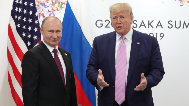 President Trump owes his 2016 election win to Russian President Vladimir Putin, former President Jimmy Carter said on Friday. Here, Trump and Putin are seen meeting on the sidelines of the G-20 summit in Osaka. President Trump owes his 2016 election win to Russian President Vladimir Putin, former President Jimmy Carter said on Friday. Here, Trump and Putin are seen meeting on the sidelines of the G-20 summit in Osaka.