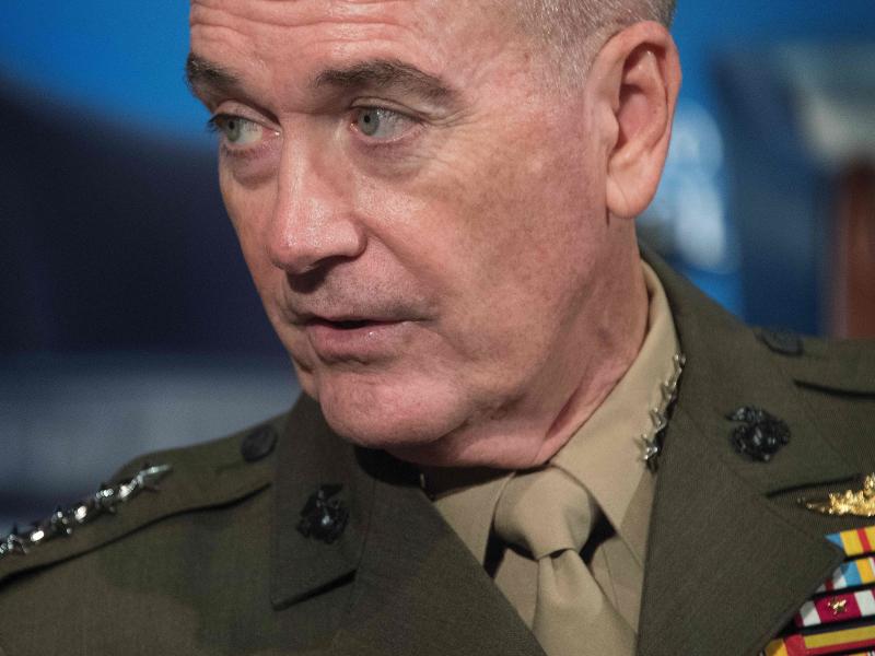 Joint Chiefs of Staff Chairman Gen. Joseph Dunford said Thursday that the military's transgender policy will remain unchanged until the Department of Defense receives direction from the White House. Joint Chiefs of Staff Chairman Gen. Joseph Dunford said Thursday that the military's transgender policy will remain unchanged until the Department of Defense receives direction from the White House.