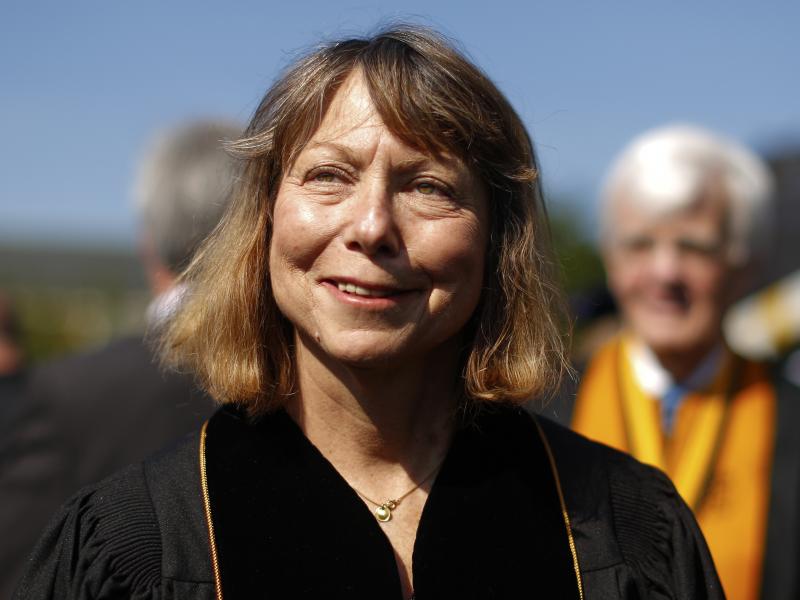 Jill Abramson, former executive editor at The New York Times walks in with faculty and staff during commencement ceremonies for Wake Forest University on May 19, 2014 in Winston Salem, North Carolina. Abramson delivered the commencement address at the uni Jill Abramson, former executive editor at The New York Times walks in with faculty and staff during commencement ceremonies for Wake Forest University on May 19, 2014 in Winston Salem, North Carolina. Abramson delivered the commencement address at the uni