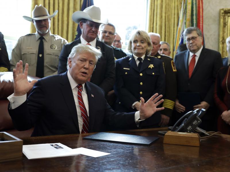 President Trump issued the first veto of his presidency in March, rejecting Congress' vote against his emergency declaration for border wall funding. President Trump issued the first veto of his presidency in March, rejecting Congress' vote against his emergency declaration for border wall funding.