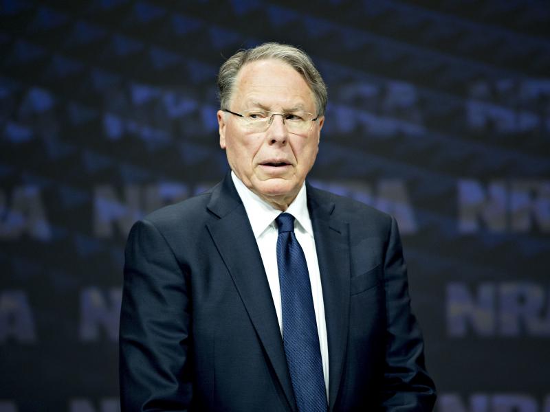 National Rifle Association CEO Wayne LaPierre at the group's annual meeting in Dallas in May 2018. A secretive figure, LaPierre makes few public appearances outside of carefully scripted speeches. National Rifle Association CEO Wayne LaPierre at the group's annual meeting in Dallas in May 2018. A secretive figure, LaPierre makes few public appearances outside of carefully scripted speeches.