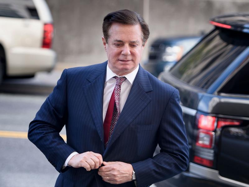Paul Manafort arrives for a hearing at District Court in Washington, D.C., on Friday. A judge ordered him to jail ahead of his trial in connection with alleged witness tampering. Paul Manafort arrives for a hearing at District Court in Washington, D.C., on Friday. A judge ordered him to jail ahead of his trial in connection with alleged witness tampering.