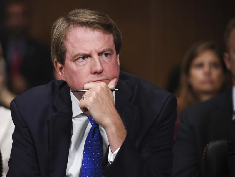 White House counsel Don McGahn in September. Lawyers for McGahn appeared in federal court on Thursday in a dispute over whether he will have to sit for questions from House investigators conducting the impeachment inquiry into President Trump. White House counsel Don McGahn in September. Lawyers for McGahn appeared in federal court on Thursday in a dispute over whether he will have to sit for questions from House investigators conducting the impeachment inquiry into President Trump.